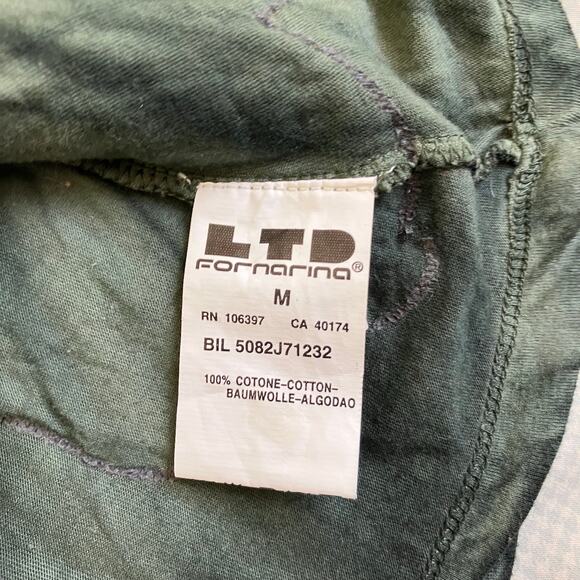 Fornarina LTD Vtg Y2K Tie-dye Scoop Neck Top Blouse Lace-up Shoulders Sequinned - Picture 14 of 16